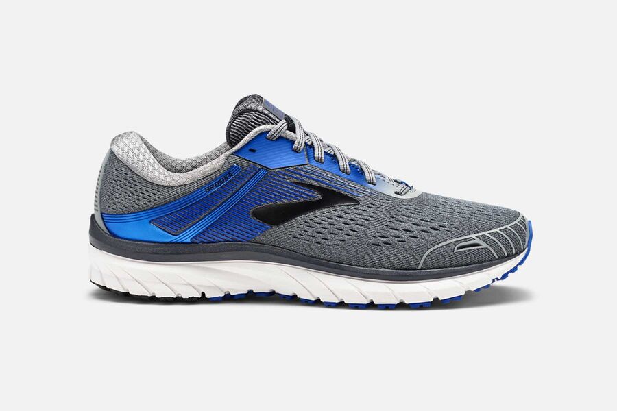 Brooks Men's Adrenaline GTS 18 Road Running Shoes Grey/Blue DFSG-17042